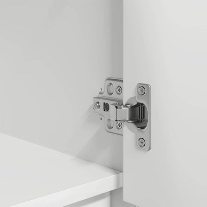 Highboard White 29,5X34X119,5 Cm Dřevěná Konstrukce