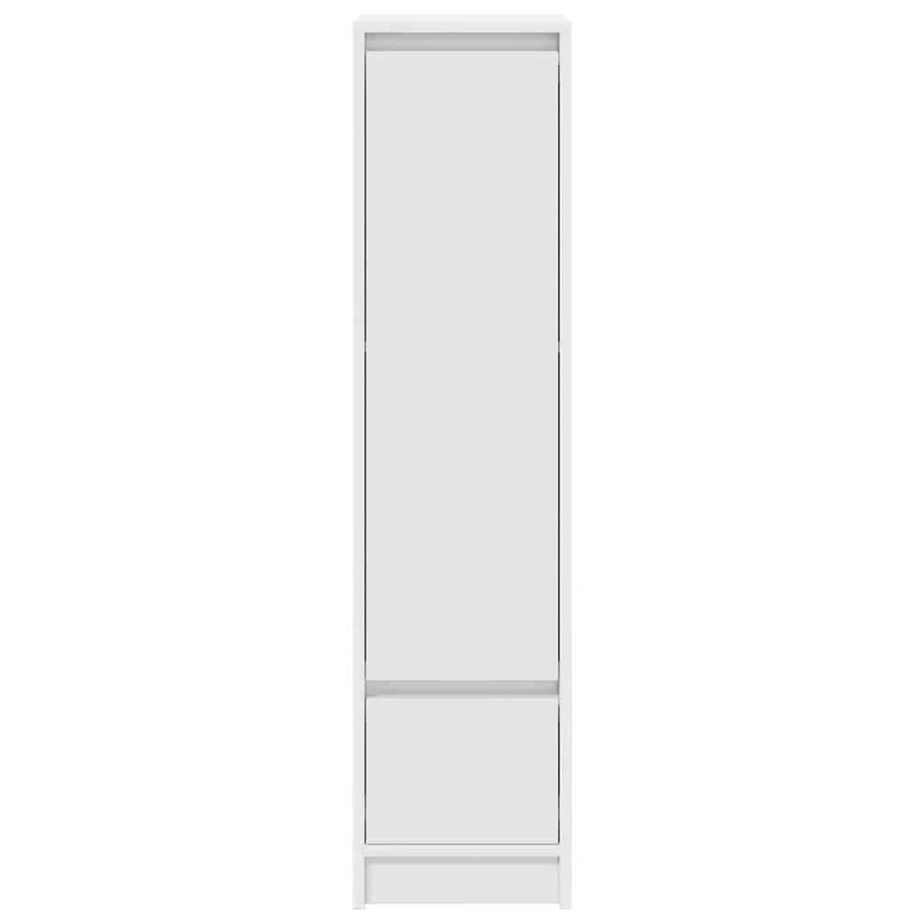 Highboard White 29,5X34X119,5 Cm Dřevěná Konstrukce