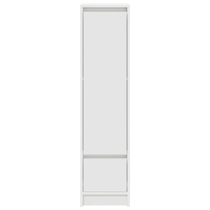 Highboard White 29,5X34X119,5 Cm Dřevěná Konstrukce