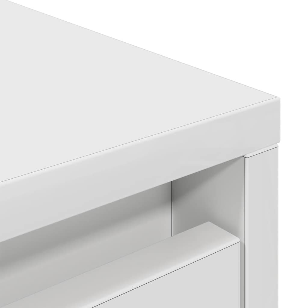 Highboard White 29,5X34X119,5 Cm Dřevěná Konstrukce