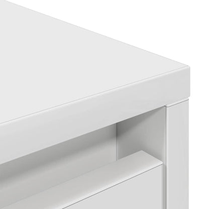 Highboard White 29,5X34X119,5 Cm Dřevěná Konstrukce