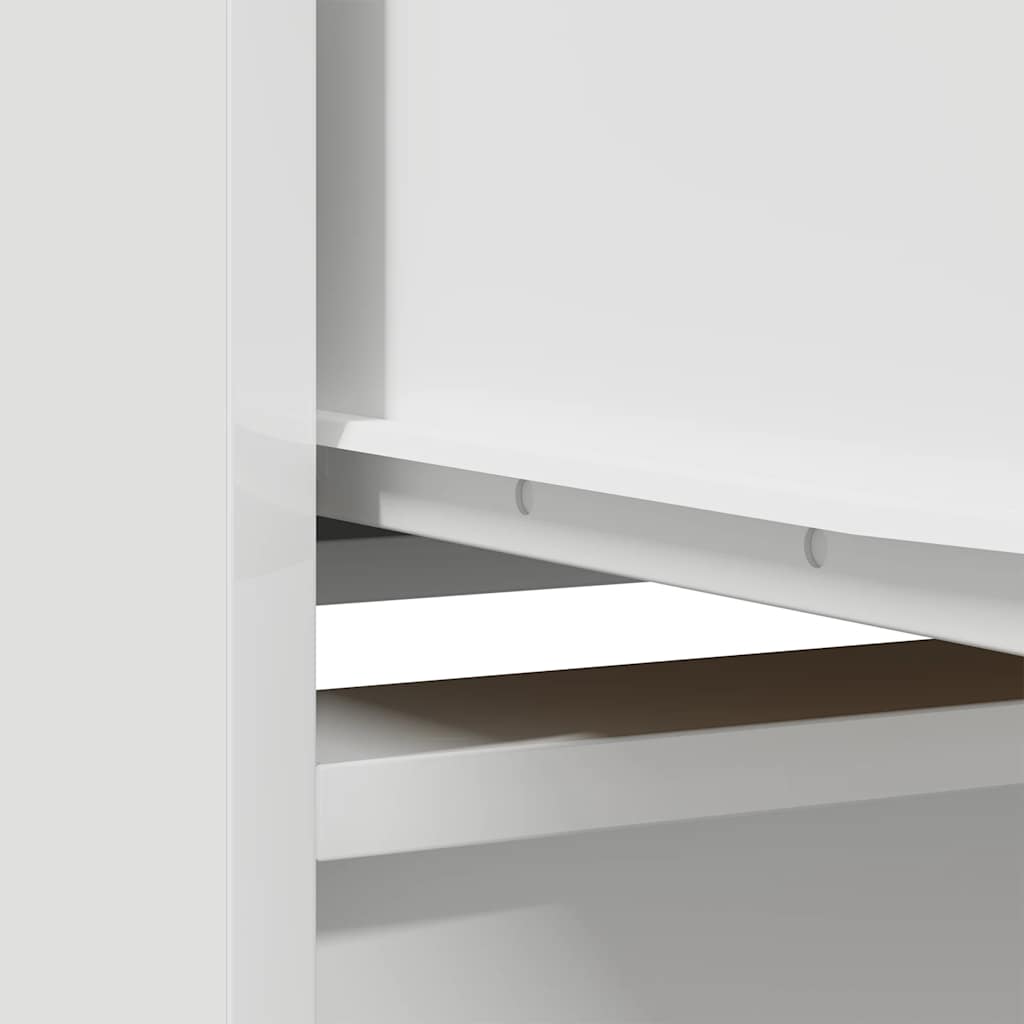 Highboard White 29,5X34X119,5 Cm Dřevěná Konstrukce