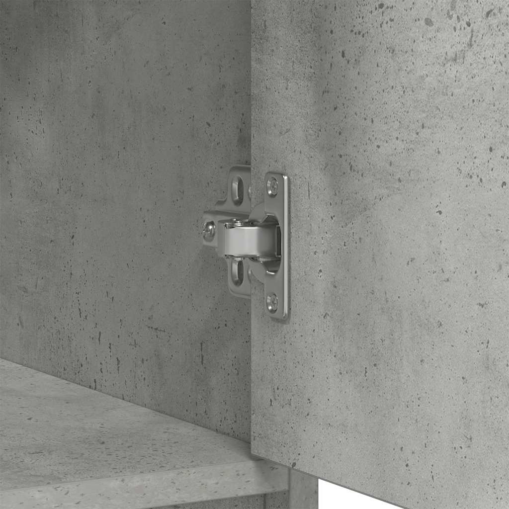 Příborník Se Zásuvkami A Dvířky Betonově Šedá 70,5X34X74,5 Cm