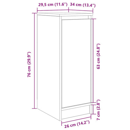 Botník 29,5X34X76 Cm Kompozitní Dřevo