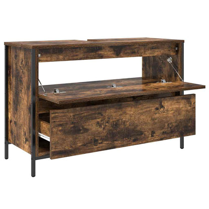 Koupelnová Skříňka S Umyvadlem A Zásuvkami Smoked Oak