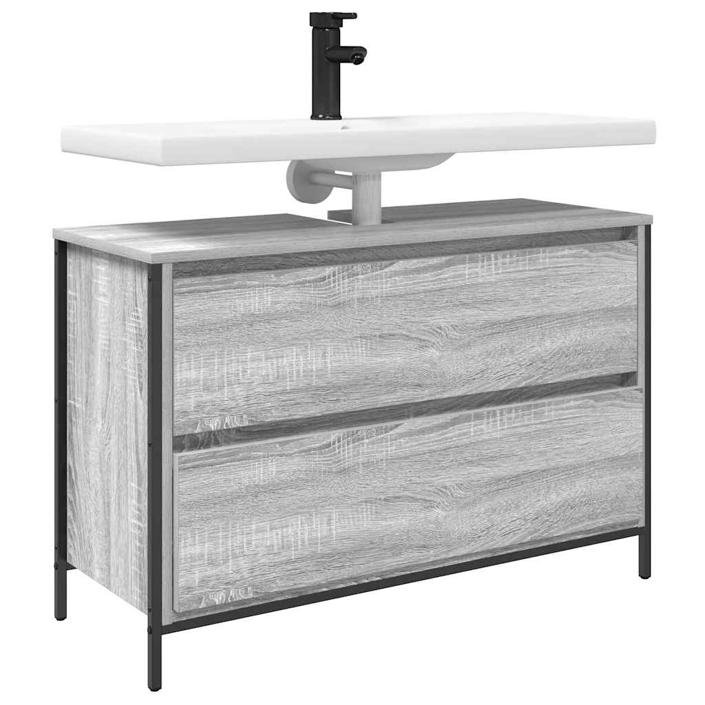 Koupelnová Skříňka S Umyvadlem A Zásuvkami Grey Sonoma