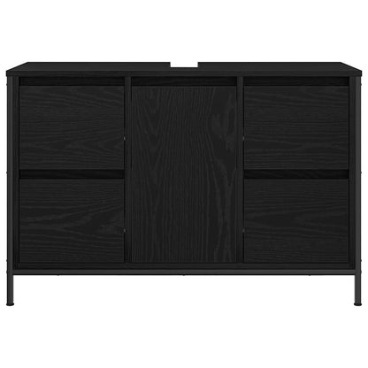 Skříňka Pod Umyvadlo Se Zásuvkami Černý Dub 90X34,5X60 Cm