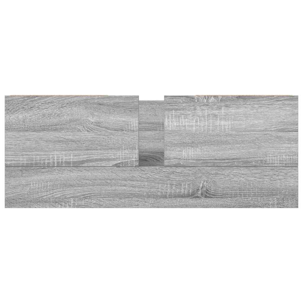 Skříňka Pod Umyvadlo Se Zásuvkami Šedá Sonoma 90X34,5X60 Cm Tmavě Zelená