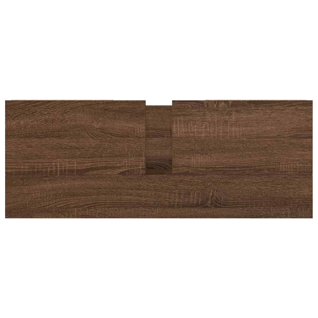 Skříňka S Umyvadlem A Zásuvkami Hnědý Dub 90X34,5X60 Cm