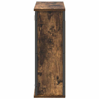 Koupelnová Nástěnná Skříňka Se Zrcadlem Uzený Dub 60X21X60 Cm