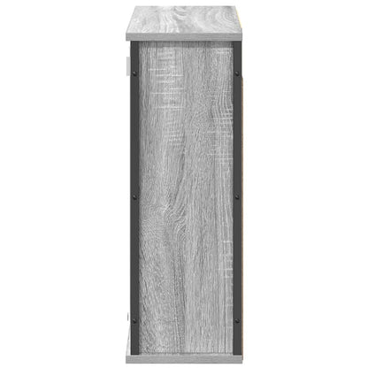 Koupelnová Nástěnná Skříňka Se Zrcadlem Šedá Sonoma 60X21X60 Cm