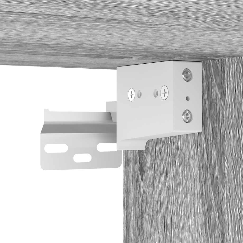 Koupelnová Nástěnná Skříňka Se Zrcadlem Šedá Sonoma 60X21X60 Cm