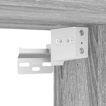 Koupelnová Nástěnná Skříňka Se Zrcadlem Šedá Sonoma 60X21X60 Cm