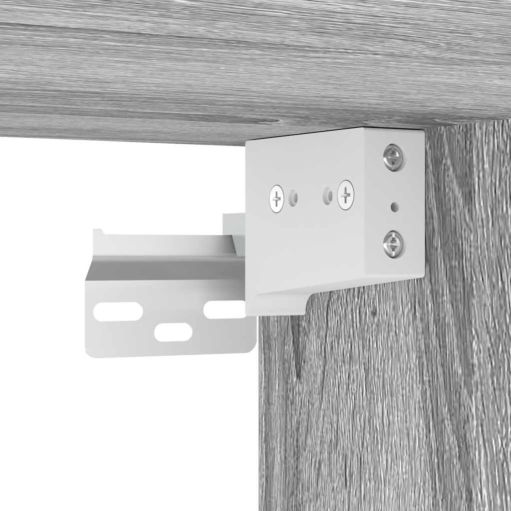 Koupelnová Nástěnná Skříňka Se Zrcadlem Šedá Sonoma 50X21X60 Cm