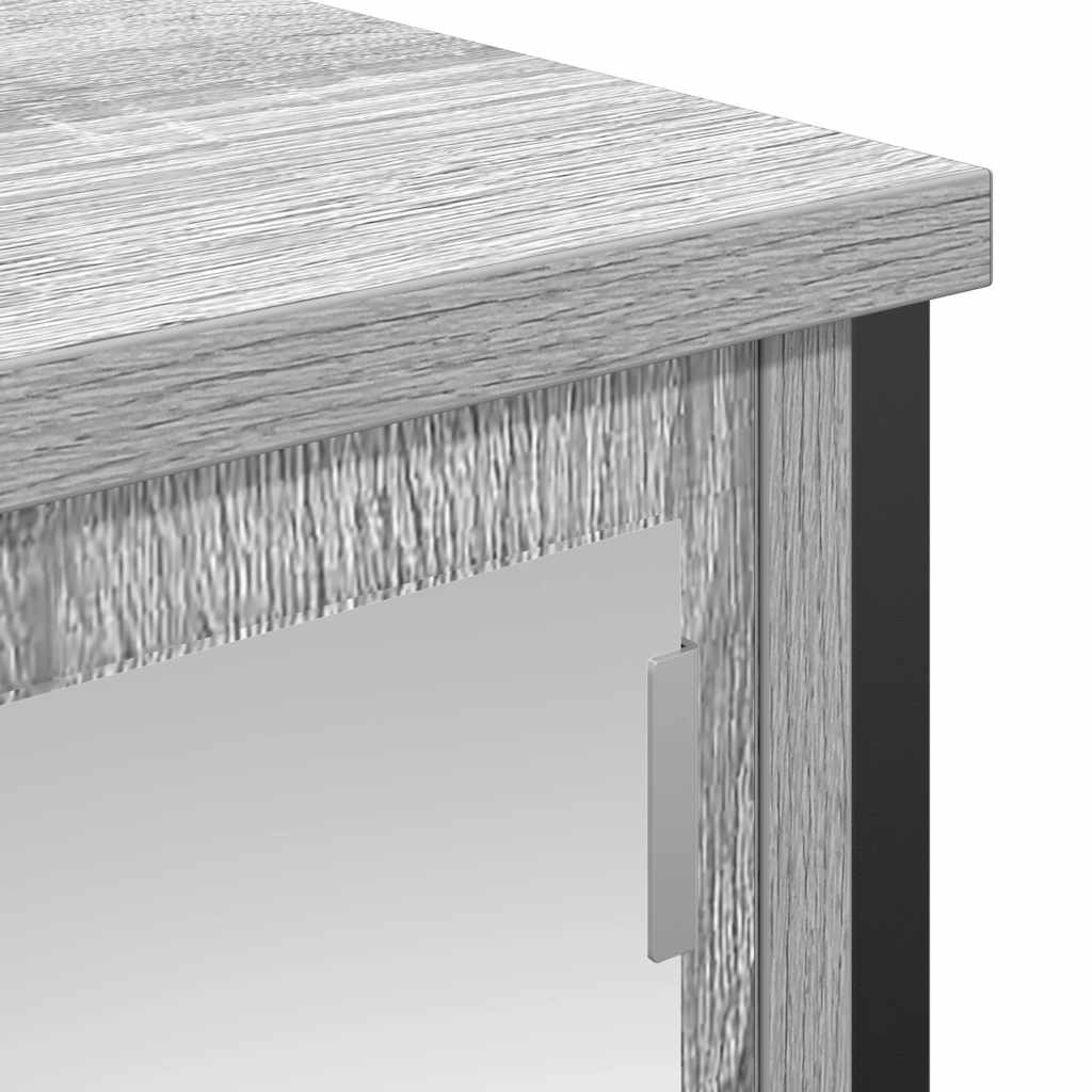 Koupelnová Nástěnná Skříňka Se Zrcadlem Šedá Sonoma 50X21X60 Cm