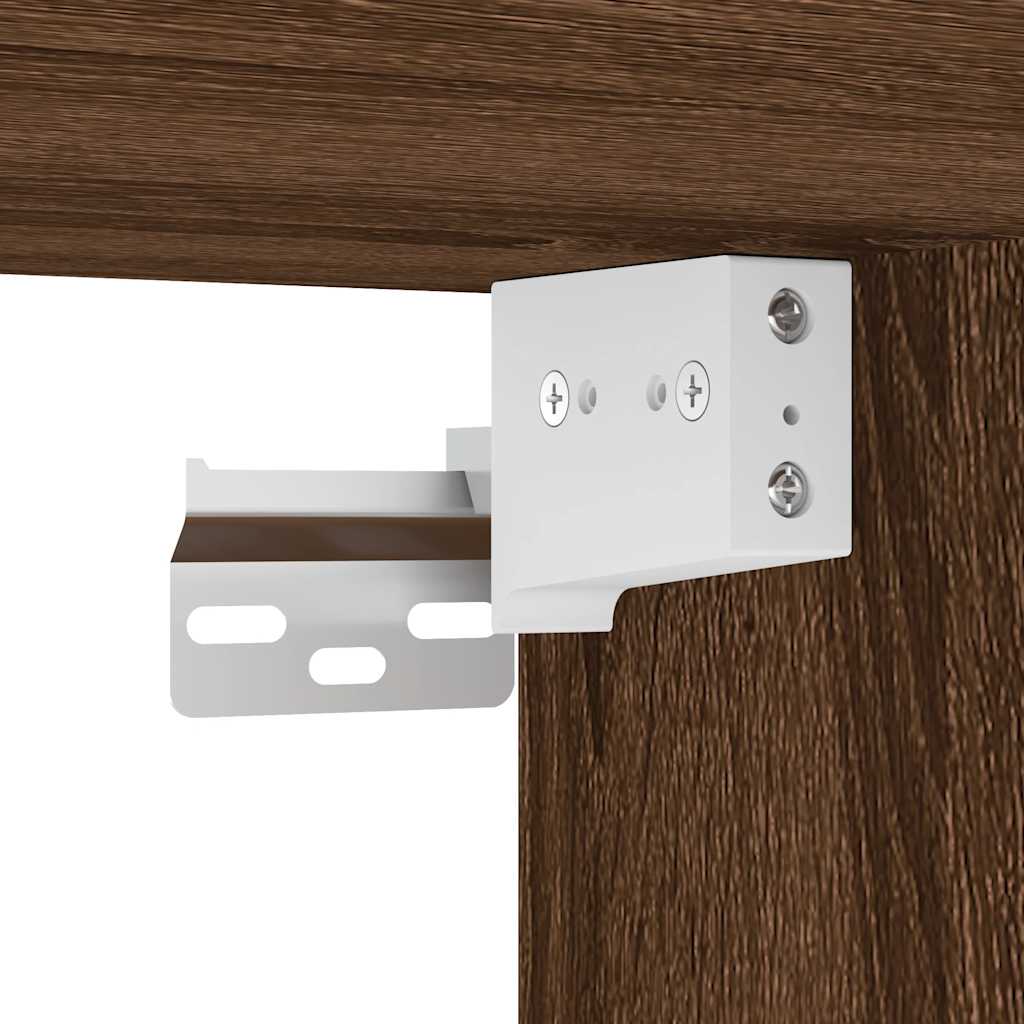 Koupelnová Nástěnná Skříňka Se Zrcadlem Dub Hnědý 50X21X60 Cm