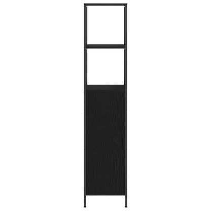 Koupelnová Skříňka S Policemi Černý Dub 36X35X165 Cm