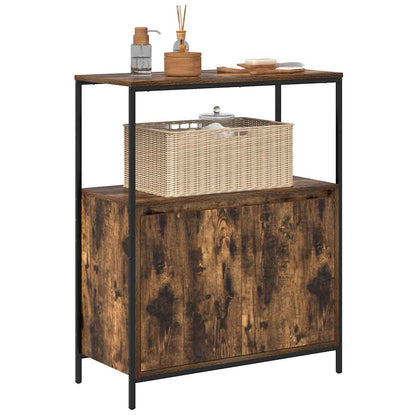 Koupelnová Skříňka S Policemi Uzený Dub 76,5X35X95 Cm