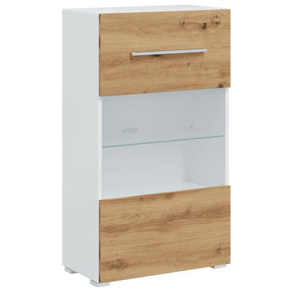 5Dílná Tv Stolky S Led Osvětlením Dub Artisan Kompozitní Dřevo Fialová