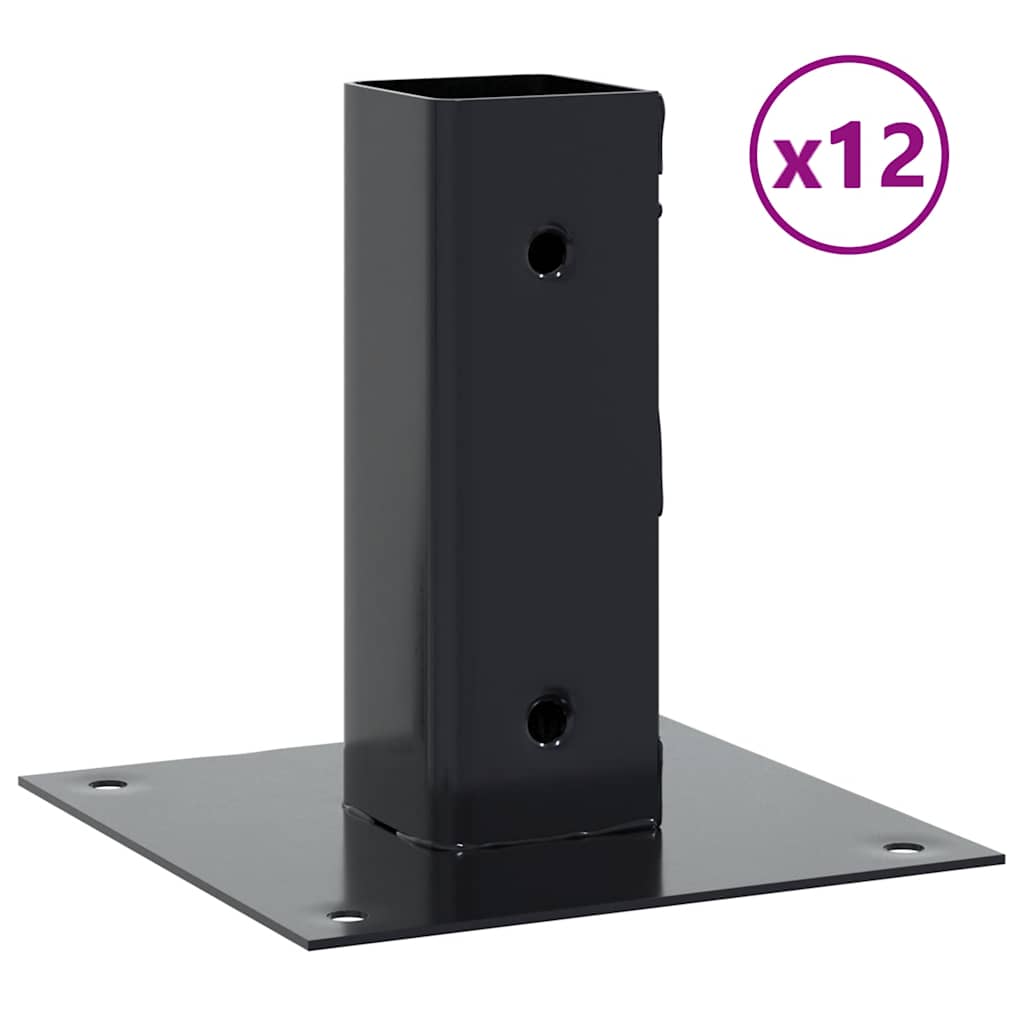 Podstavce Pod Sloupky Čtvercové 4 Ks Antracit 51X51 Mm