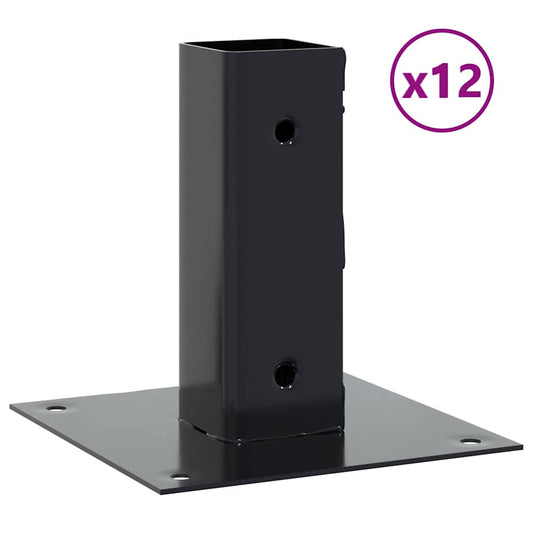 Podstavce Pod Sloupky Čtvercové 4 Ks Antracit 51X51 Mm