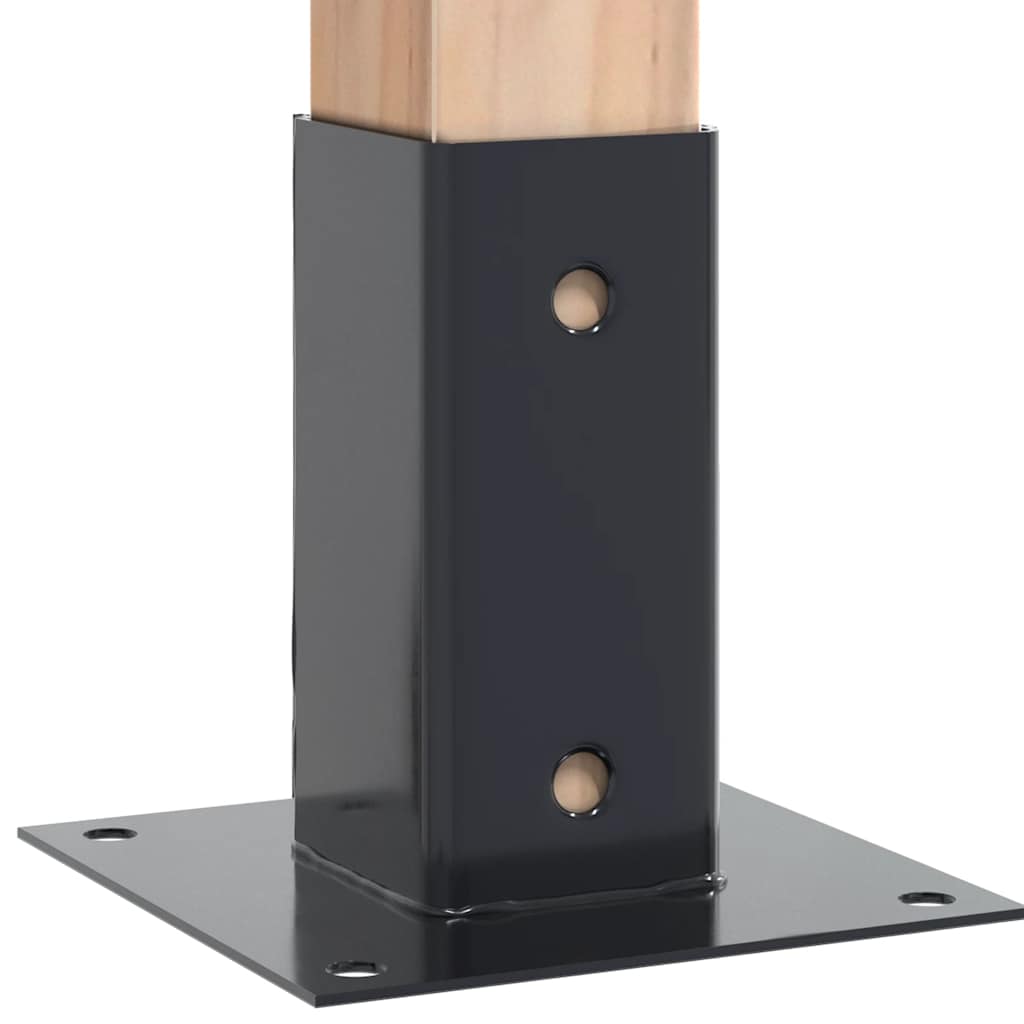 Podstavce Pod Sloupky Čtvercové 4 Ks Antracit 61X61 Mm