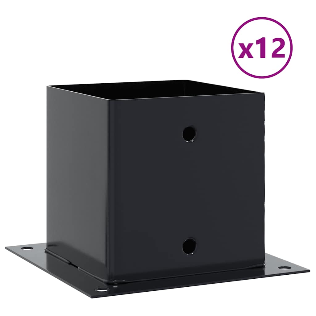 Podstavce Pod Sloupky Čtvercové 12 Ks Antracit 141X141 Mm