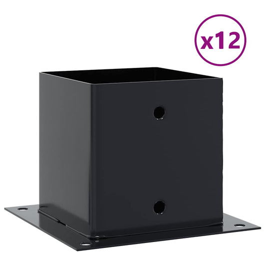 Podstavce Pod Sloupky Čtvercové 12 Ks Antracit 141X141 Mm