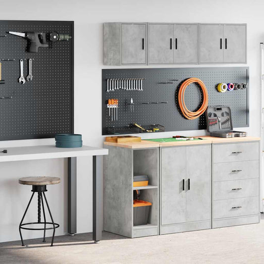 Garážové Skříně 2 Ks Beton Grey Kompozitní Dřevo Betonová Šedá