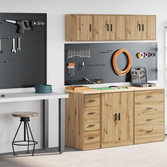 Garážové Skříně 2 Ks Dub Artisan Kompozitní Dřevo