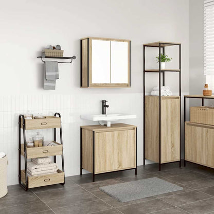 2Dílný Set Koupelnového Nábytku Dub Sonoma Kompozitní Dřevo