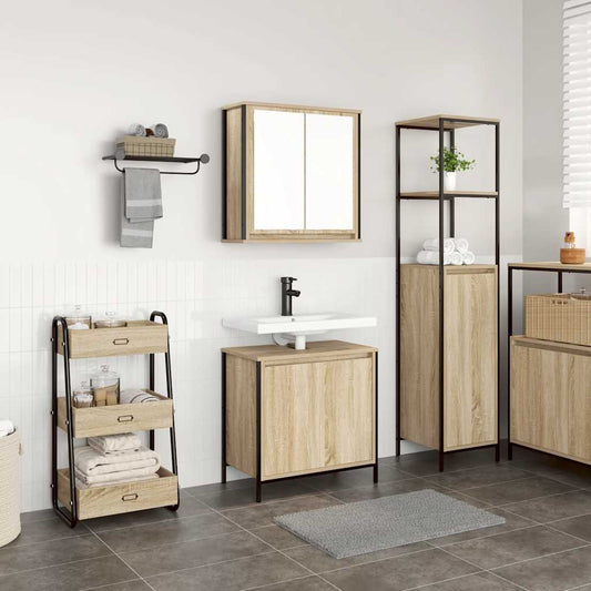 2Dílný Set Koupelnového Nábytku Dub Sonoma Kompozitní Dřevo