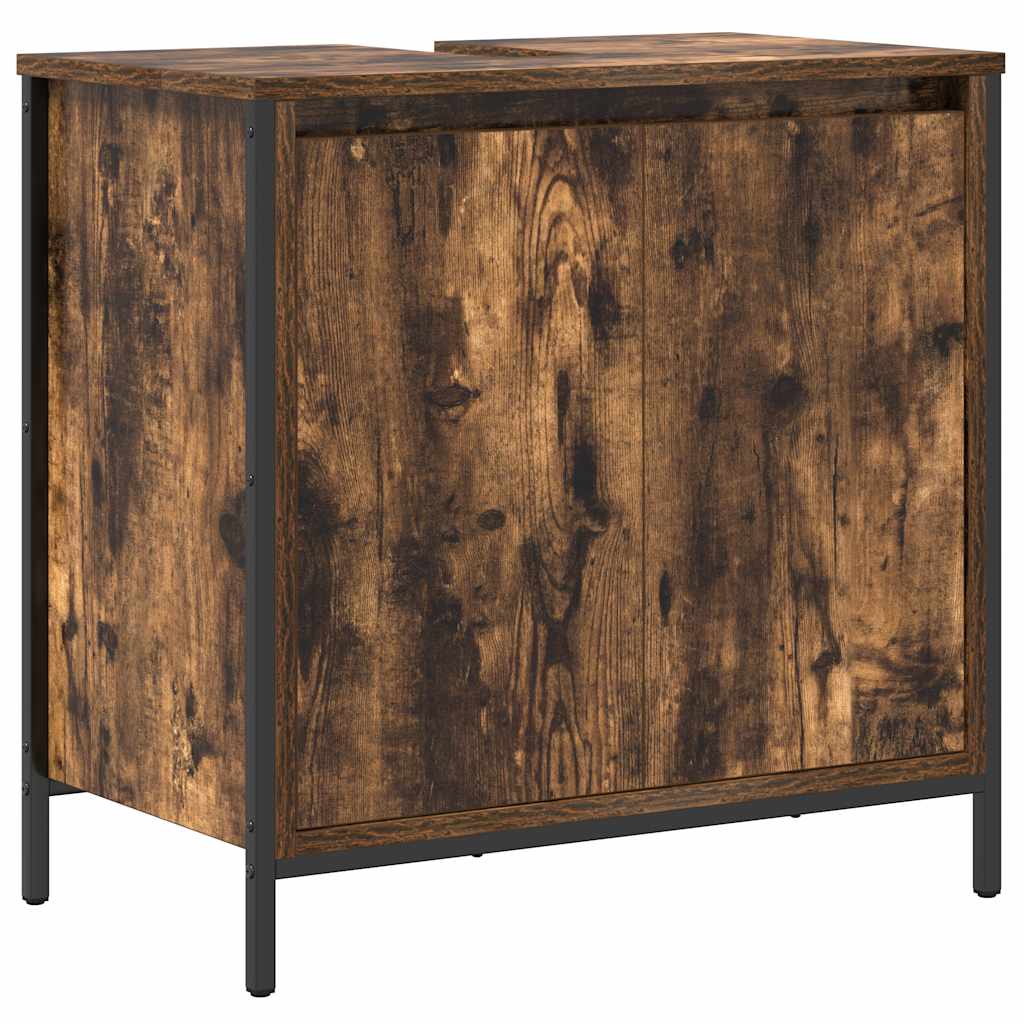 2Dílný Set Koupelnového Nábytku Kouřový Dub Kompozitní Dřevo