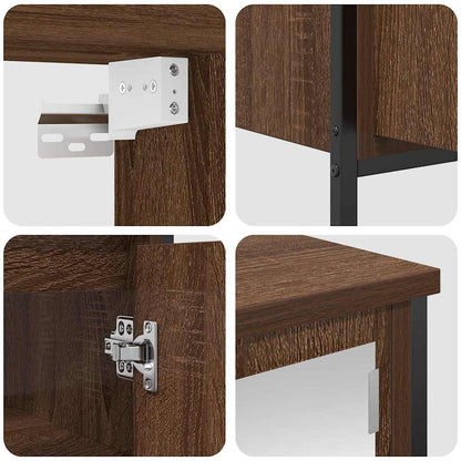 2Dílný Set Koupelnového Nábytku Hnědý Dub Kompozitní Dřevo