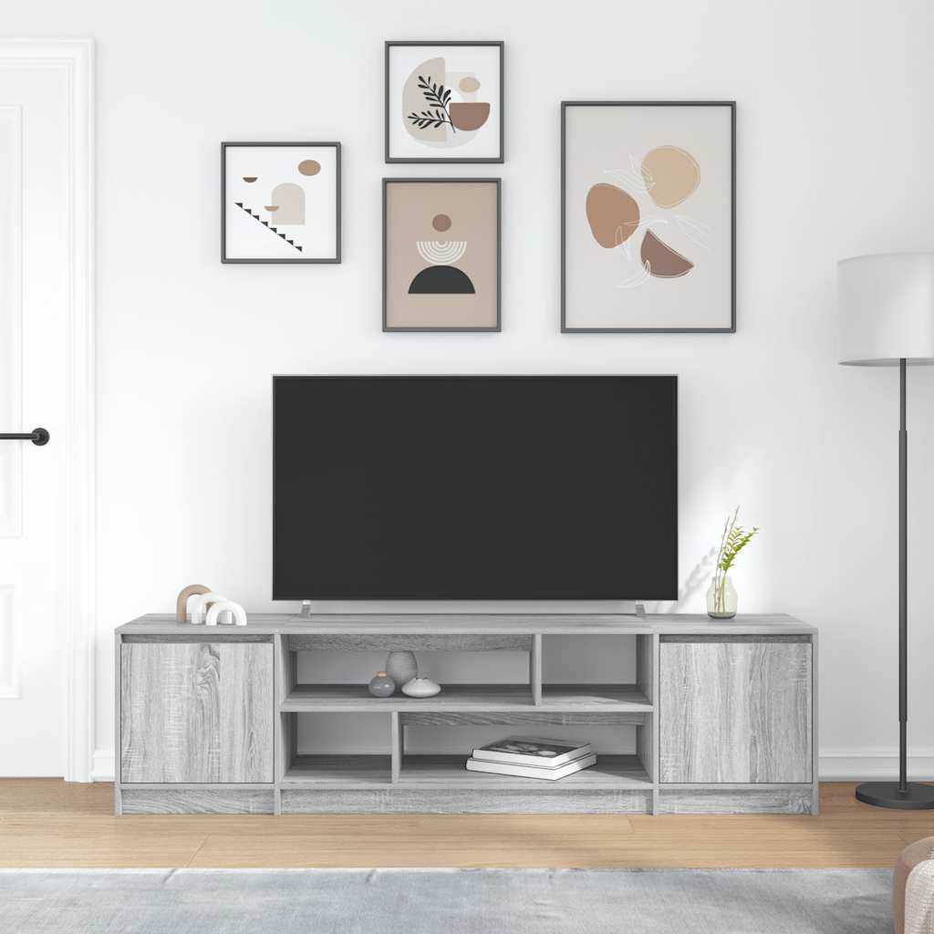 Tv Skříňka Šedá Sonoma 188,5X41X50 Cm Kompozitní Dřevo
