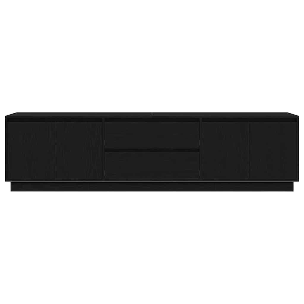 Tv Skříňka S Led Osvětlením Černý Dub 193,5X41X50 Cm
