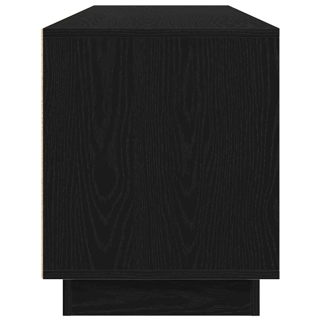 Tv Skříňka S Led Osvětlením Černý Dub 193,5X41X50 Cm