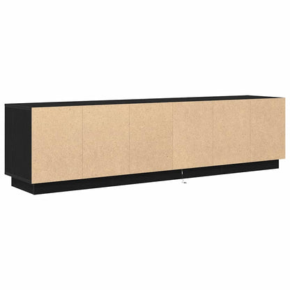 Tv Skříňka S Led Osvětlením Černý Dub 193,5X41X50 Cm
