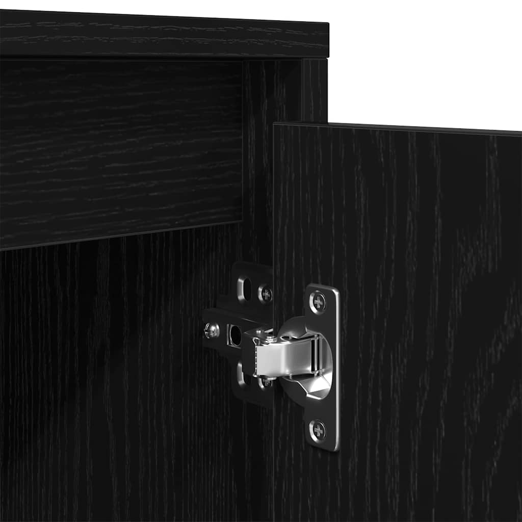 Tv Skříňka S Led Osvětlením Černý Dub 193,5X41X50 Cm
