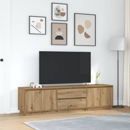 Tv Skříňka S Led Osvětlením Dub Artisan 193,5X41X50 Cm