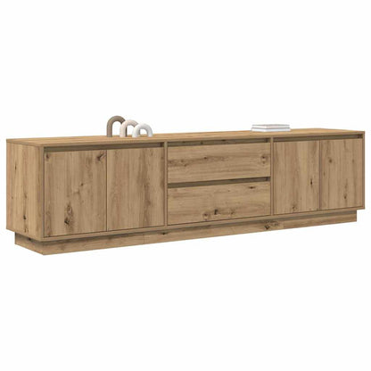Tv Skříňka S Led Osvětlením Dub Artisan 193,5X41X50 Cm