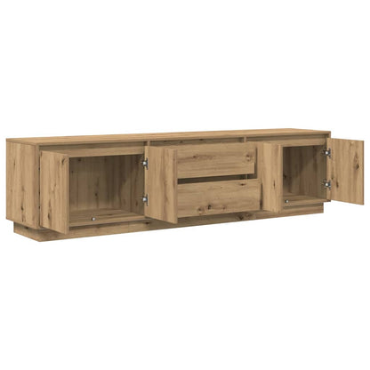 Tv Skříňka S Led Osvětlením Dub Artisan 193,5X41X50 Cm
