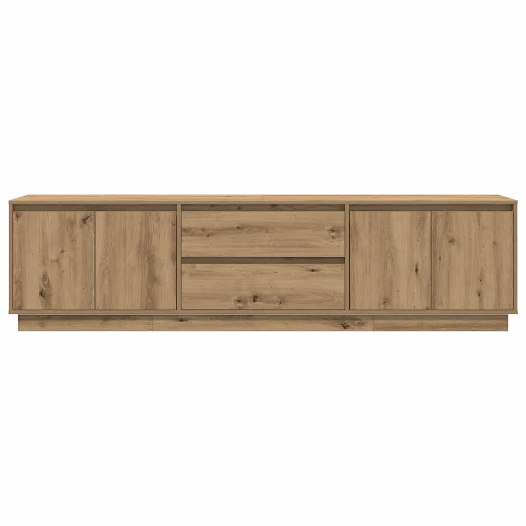 Tv Skříňka S Led Osvětlením Dub Artisan 193,5X41X50 Cm
