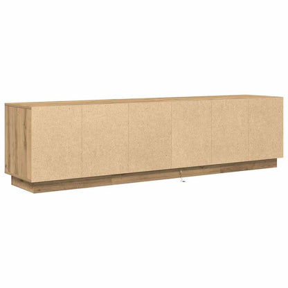 Tv Skříňka S Led Osvětlením Dub Artisan 193,5X41X50 Cm