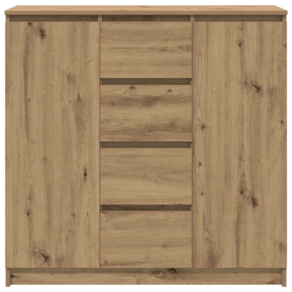 Příborník Se Zásuvkami, Dub Řemeslný, 100,5 X 35 X 98,5 Cm, Konstrukční Dřevo