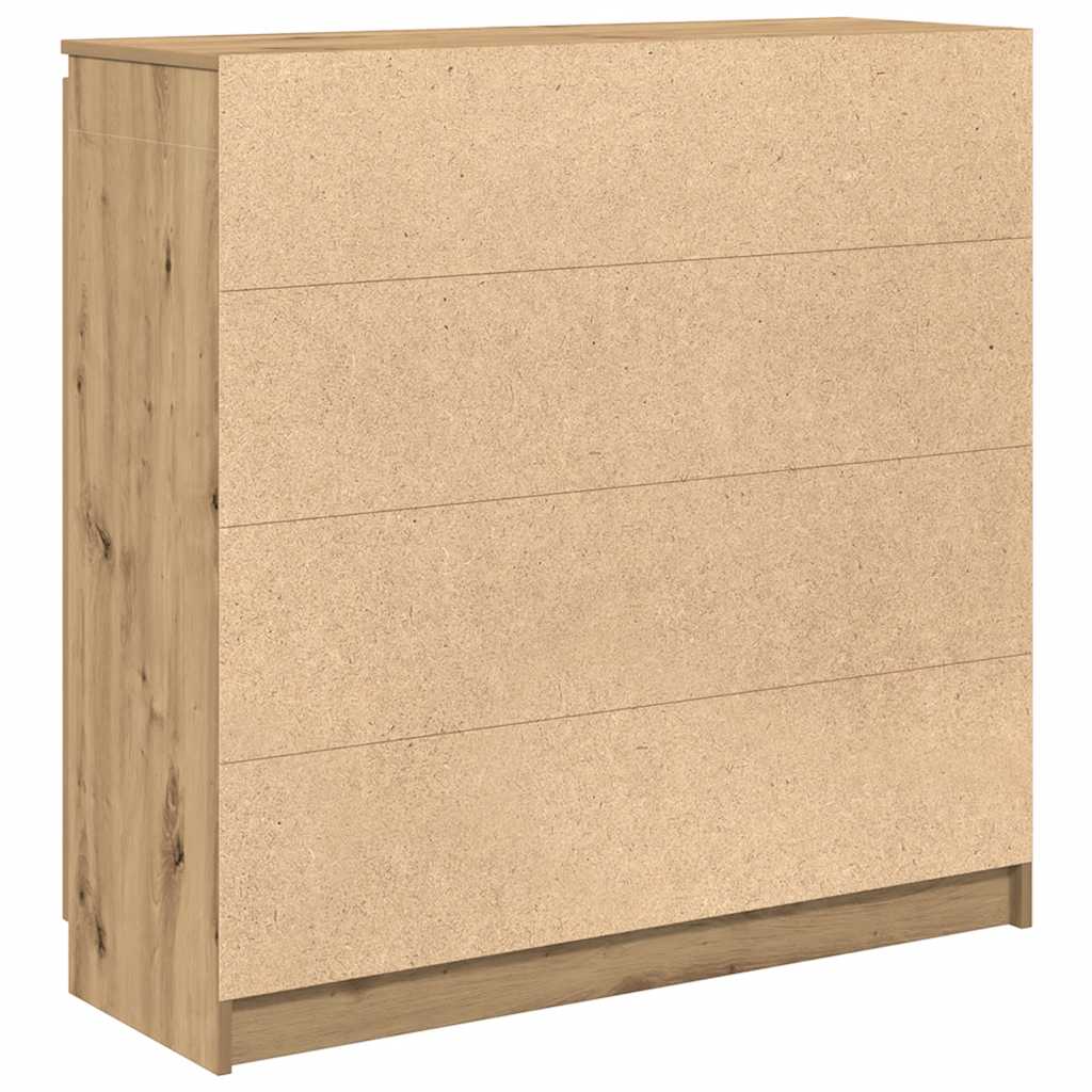 Příborník Se Zásuvkami, Dub Řemeslný, 100,5 X 35 X 98,5 Cm, Konstrukční Dřevo