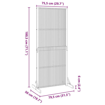 Paraván Pro Ochranu Soukromí Dovnitř/Ven 180,5Cm Masivní Akácie