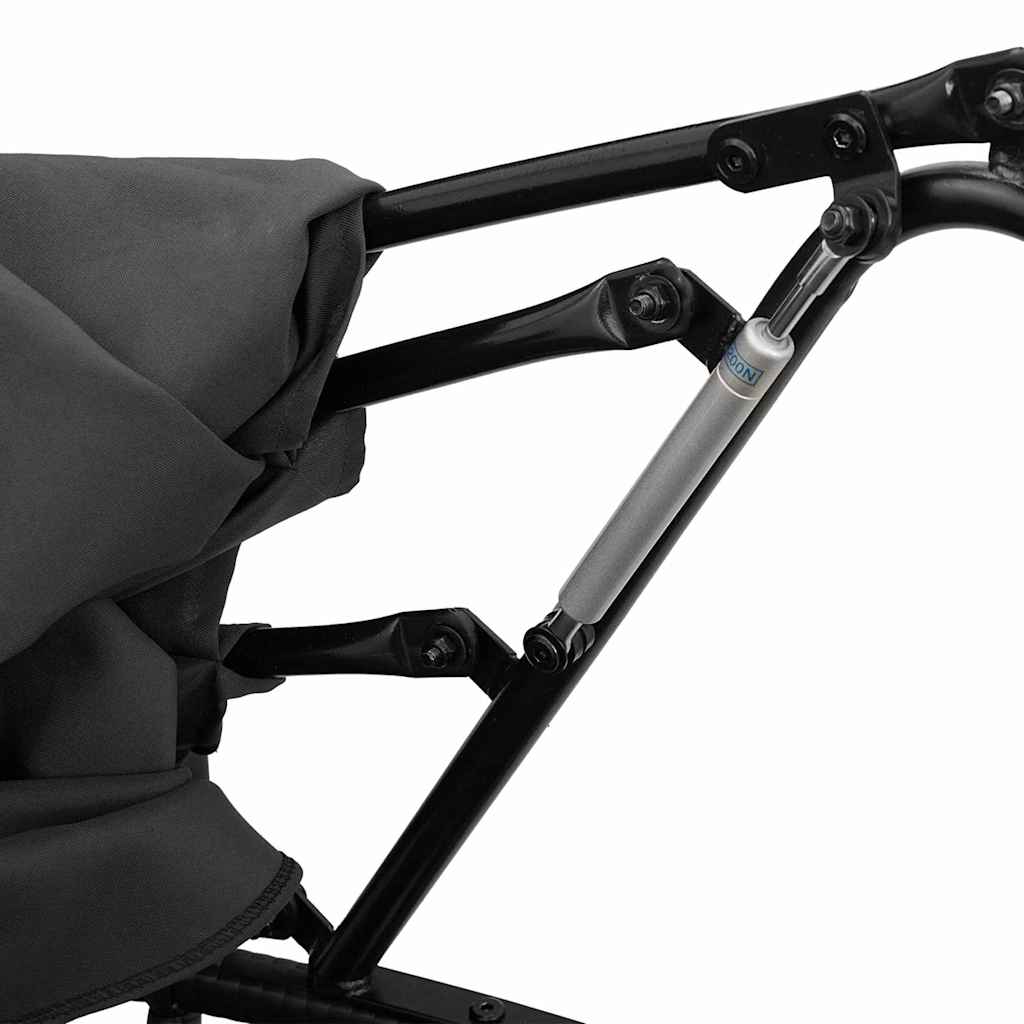 Zahradní Pohovka Se Střechou A Poduškami Černá Polyratan