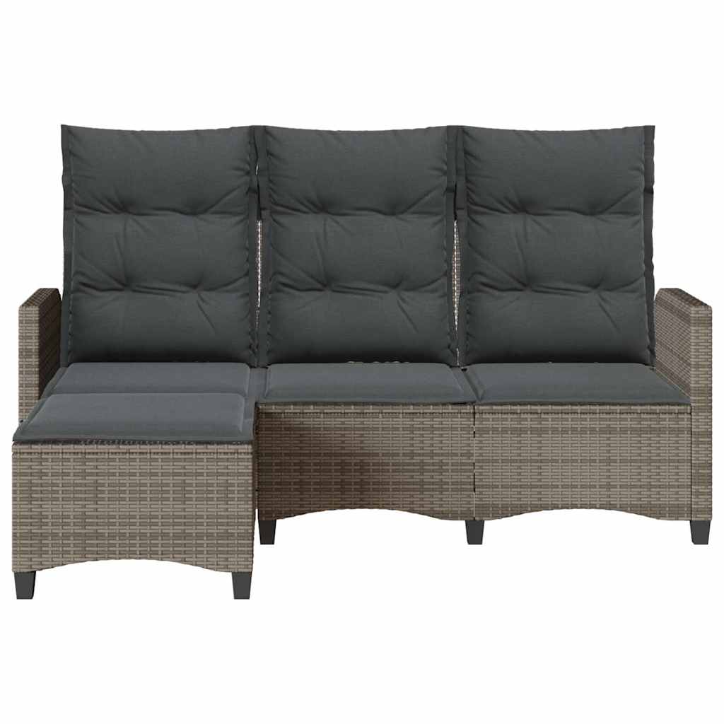 Polohovatelná Zahradní Pohovka S Polštáři Ve Tvaru L Šedá