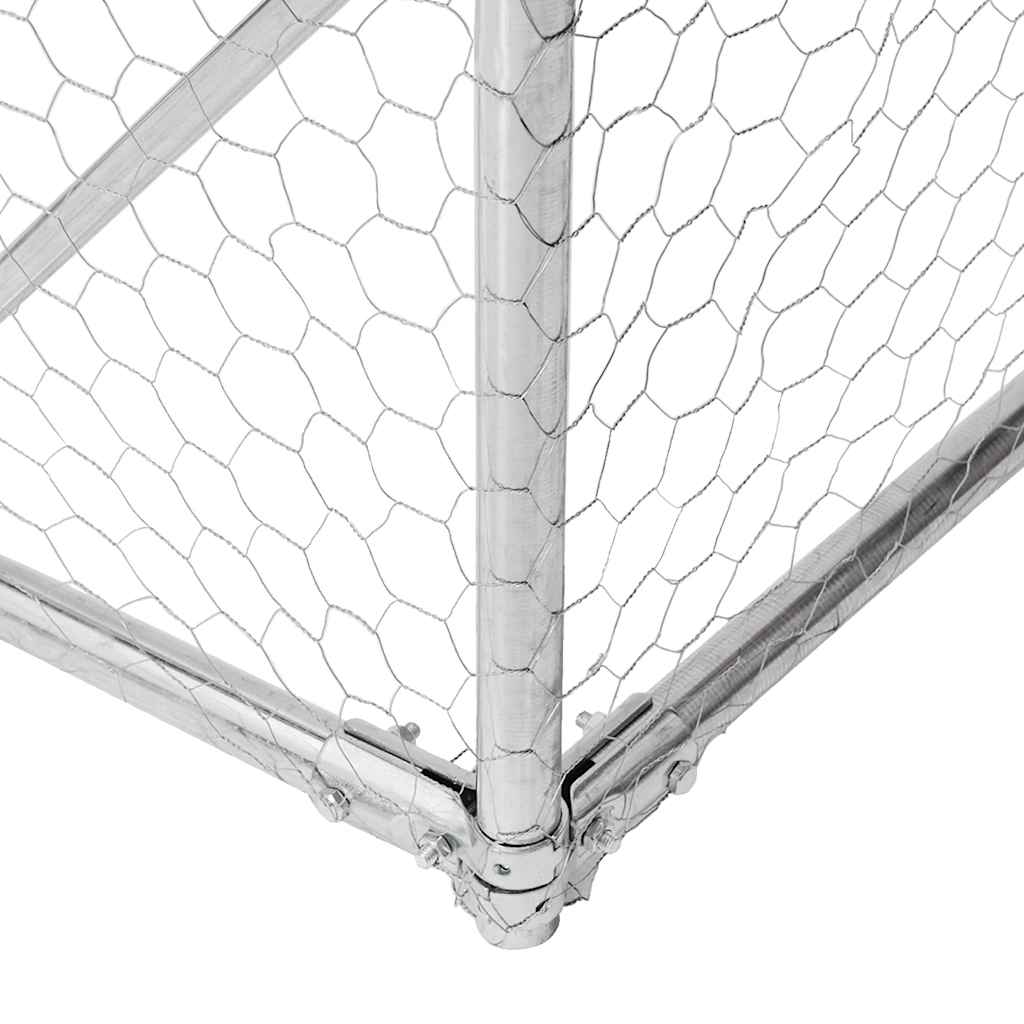 Venkovní Psí Kotec S Krytem 3X2X1,9 M Pozinkovaná Ocel